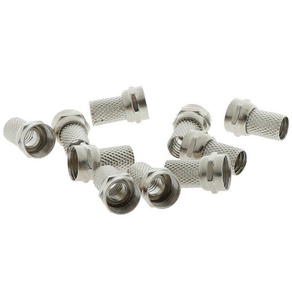 10Pcs 75-5 F Connector Screw On Type For RG6 Satellite TV Antenna Coax Cabl OZ