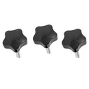 6 Pcs M8 x 40mm Thread Replacement Star Hand Knob Tightening Screw Black
