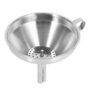 Stainless Steel Kitchen Funnel with Detachable Filter for Transporting Liqu O2Q2