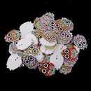 50pcs Cute Owl Wooden Buttons Fit Sewing Scrapbooking Decoration Crafts 25mm