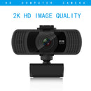 C6 Rotatable USB 2K 1080P Webcam with Mic HD Camera for PC Laptop Conference
