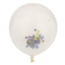 10x Clear Latex Balloons with Colorful Heart Confetti Party Decoration 12in