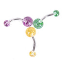 8x/Set Colorful Glitters Navel Belly Button Ring Barbell Piercing Body JewelryOZ