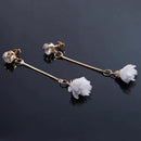 Cute Cloth Flower Long Simple Trendy Alloy,Cloth,Zircon Long Tassel Danglin B9C1