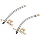 2pcs Stainless Steel Universal Extension Adaptors Sealed Tyre  Stem Braided