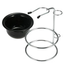 shaving holder with metal, plastic shaving bowl personal shaving brush set