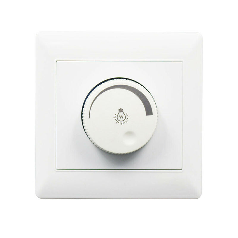 86 Type Rotation Concealed Dimmer Switch Adjustable White 10A LED Light 250V ABS