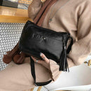 Women Tassel Crossbody Messenger Bag Soft PU Leather Small Shoulder Handbag