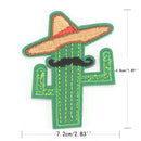 cowboy cactus with hat and beard diy embroidered iron on patche brooch appliq FT