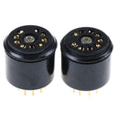 2x Goldplated 9pin bakelite tube socket testing saver for12AX7 ECC83 56706DJ FT