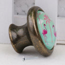 2 x Flamingo Pattern Knobs Door Drawer Cabinet Handles Pull Knob Accessories