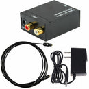 Digital Optical Coax to Analog RCA L/R Audio Converter Adapter with Fiber Ca FT