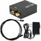 Digital Optical Coax to Analog RCA L/R Audio Converter Adapter with Fiber Ca FT