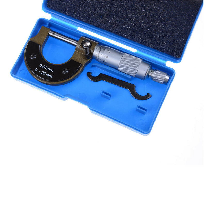 0-25mm 0.01mm Gauge Outside Metric Micrometers Tool With Metal Calipers Tool  Gw