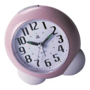 2pc Silent Night Light Cartoon Desktop Clock Kids Bedside Alarm Clock Pink/Green