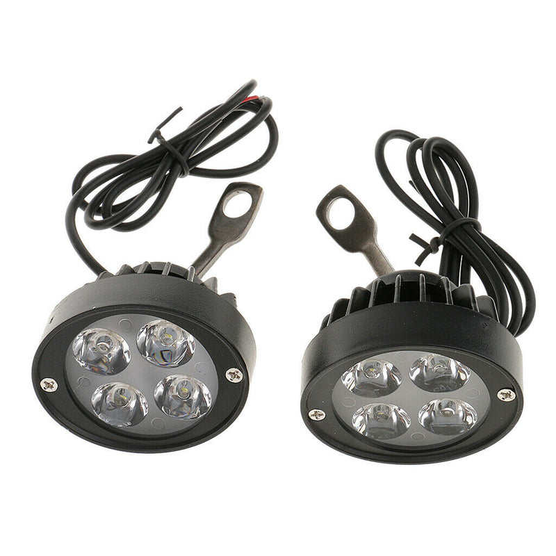 2PCS 15W Motorcycle ATV Bike 4 LED Driving Fog Head Spot Light Headlight