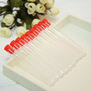 10pcs Clear Plastic Test Tube Bottle with Randomly Coloured Stopper 12x100mm
