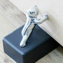 Zinc Alloy Little and Man with Non-slip Rubber Bases Door Stop Safe Anti-co