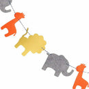 Cute felt banner garland lion elephant giraffe decoration for the child's b