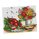 1 Set Stamped Cross Stitch Kits Material Package with Flower Pattern