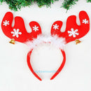 Christmas Bell Feather Decorations Antlers Headband Party Festival Cute Gift Red
