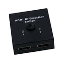 4K HDMI Switch HDMI Bi-directional 1x2 / 2x1 AB Switcher Splitter 2 Port