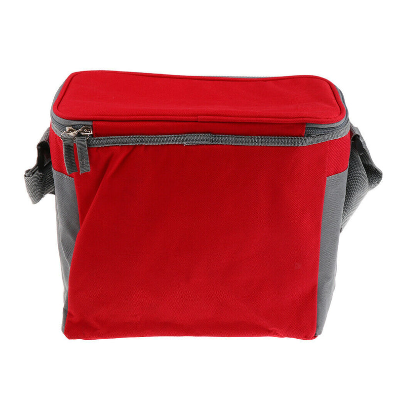 Insulated Lunch Box Cooler Bag Tote Carry with Shoulder Strap Picnic Red