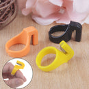 3X plastic sewing thimble ring with blade finger thimble thread cutter DIY to JR