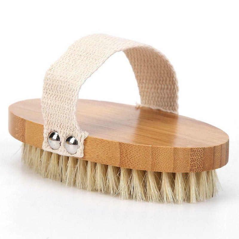 Body Bath Brush Wooden Natural Bristles Massage Shower Spa Shower Brushes A
