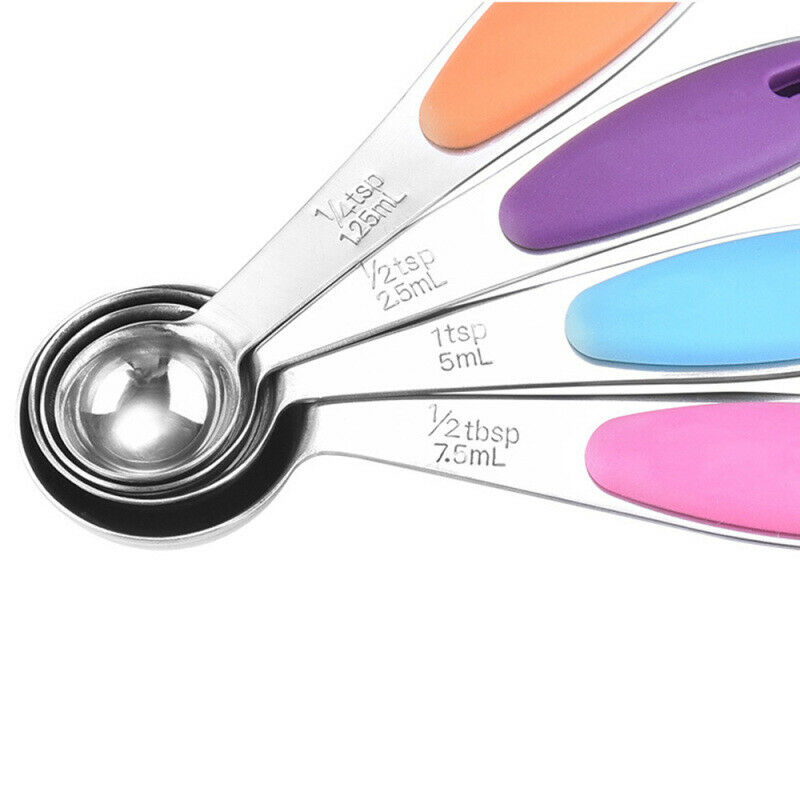 10pcs Measuring Spoons Tea Coffee Measure Cooking Scoops + Cups Teaspoon Utensil