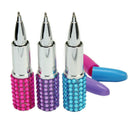 3Pcs Novelty Lipstick Ball Point Ballpoint Pen for Office Stationery Writi AXD