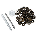 15 Sets Snap Button Rivets Studs with Tools for DIY Garment Accessories 15mm