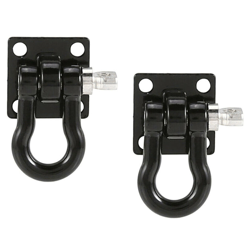 2PCS 1/10 Trailer Towing Hooks Buckle Tow D Shackles for 1/10 RC Crawler Car