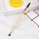 Pro makeup tools bamboo handle double eyebrow brush + eyebrow comb brushes BD3C