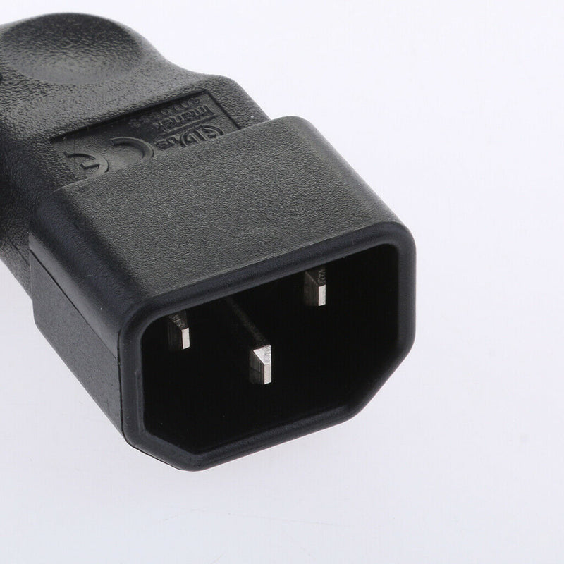 High Performance Male 90 Degree IEC 320 C14 To Female C13, Additional Cable