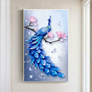 5D DIY Full Drill Diamond Painting Blue Peafowl Cross Stitch Embroidery Kit
