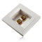 SODIAL(R)Wall Socket Connection Port with 2 Jack Speaker White R5N8