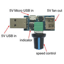 USB Fan Speed Controller DC 4V-12V 5W Multi-Gear Mute Auxiliary Cooling Tool OZ