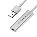 1 Piece USB Stereo Audio Adapter With 3.5 Mm TRRS External Stereo Sound Card