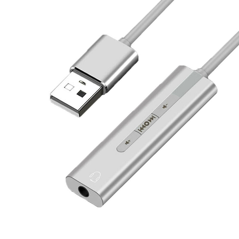 1 Piece USB Stereo Audio Adapter With 3.5 Mm TRRS External Stereo Sound Card