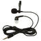Lavalier Lapel Clip-on Microphone for Smartphones PC Audio Recording Black