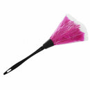 1pc Fashion Turkey Feather Duster with Black Plastic Handle Cleaning Tool(r L2S9