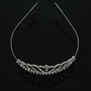 Crown Tiara Princess Headband Stylish Rhinestone with Pin for Wedding