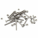 M2 x 20mm Long Hex Socket Knurled Cap Screws Bolts Nuts Set 20Pcs J3U7