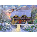 5D DIY Full Round Drill Diamond Painting Christmas House Cross Stitch Craft