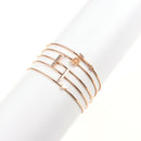 5pcs Fashion Women Geometric Bracelet Open Bangle Casual Jewelry Set Gift