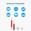 Valve Core Tool Set 20Pcs Valve Cores, 4-Way Valve Tool, Dual Single Head V V9V8