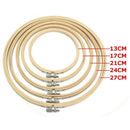 5Pcs/set Wood Round Cross Stitch Machine Embroidery Hoop Frame Ring Bamboo