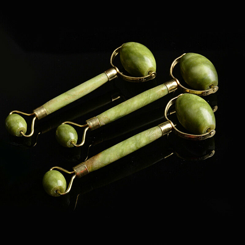 Natural Jade Stone Face Massager Roller Spa Head Neck Body Facial Beauty Tool.ES