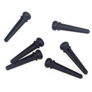 6 Pcs Guitar Family Natural Ebony Folk Acoustic Guitar Bridge Pins